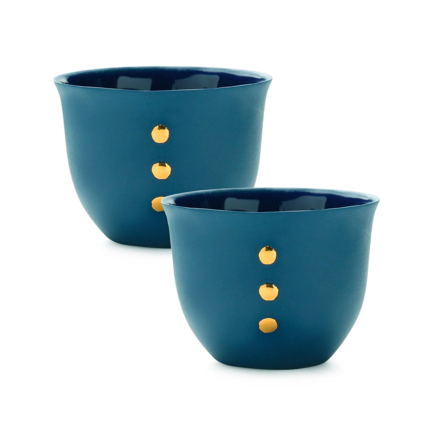Handmade Nocturnal Set of 2 Espresso Cups, Green Cups & Mugs sazy.com