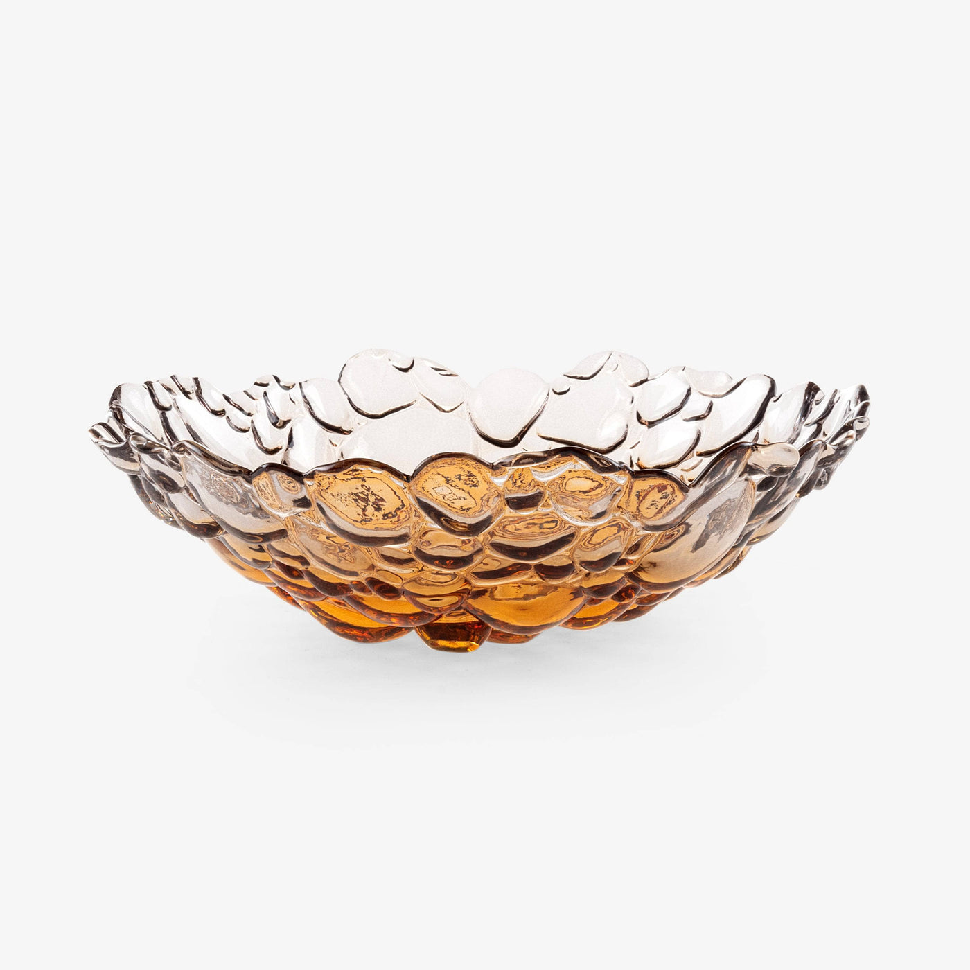 Bombolla Flame Decorative Glass Bowl, Amber - Charcoal Decorative Accessories sazy.com