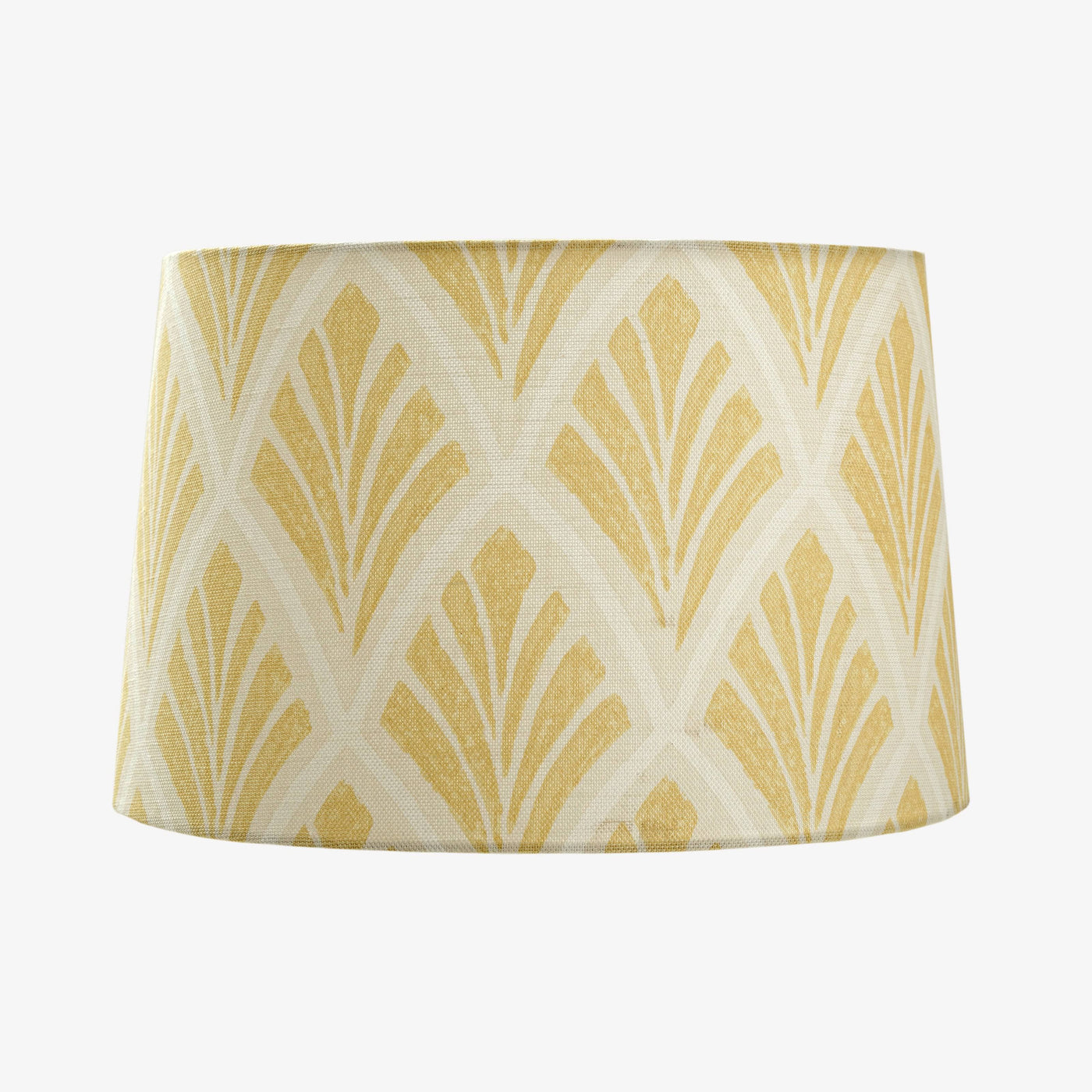 Diamond Fan Print Linen Lamp Shade, Off-White - Yellow Lamp Shades sazy.com