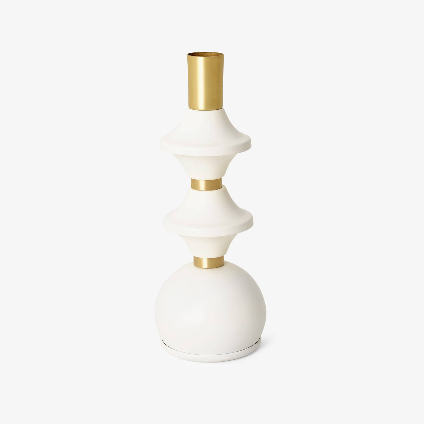 Bead Candleholder, Brass - Off-White 1