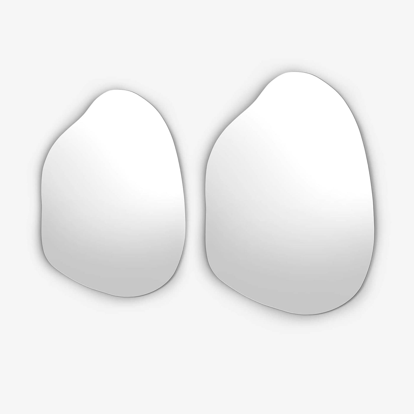 Nugget Set of 2 Wall Mirrors, Clear 1