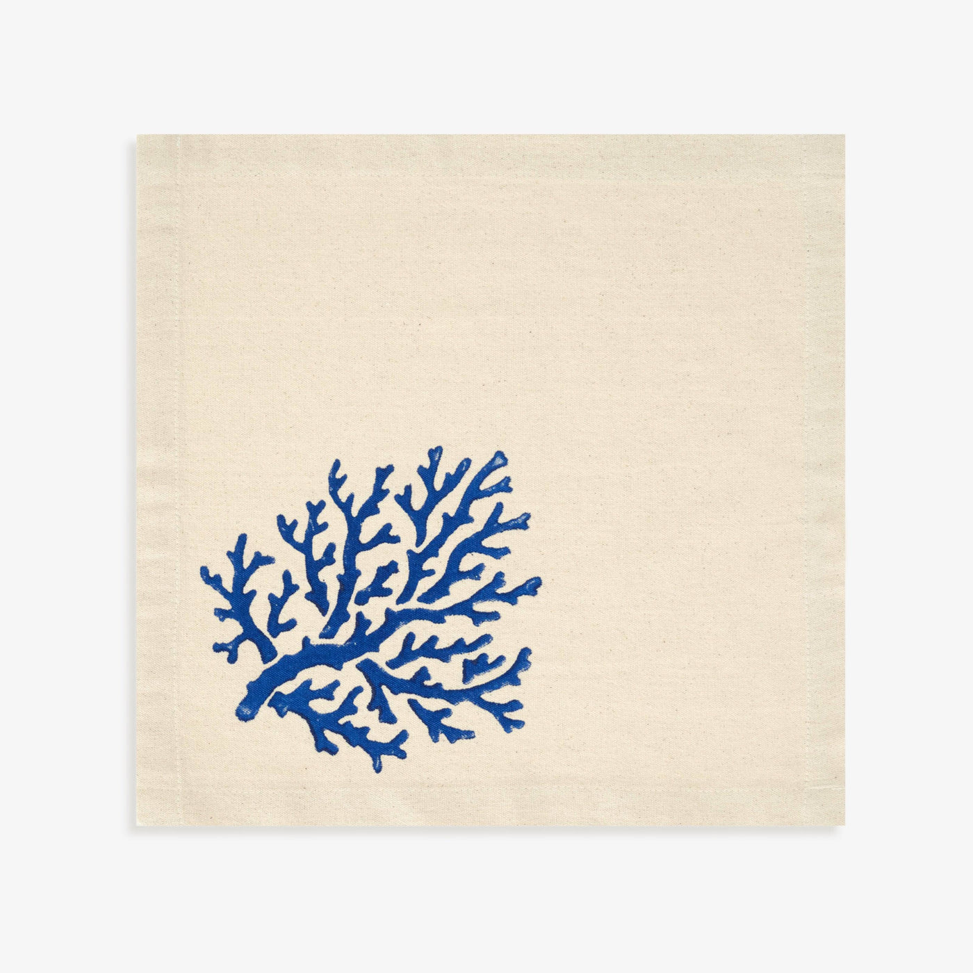 Marley Set of 4 Napkin, Natural - Blue, 40x40 cm 1