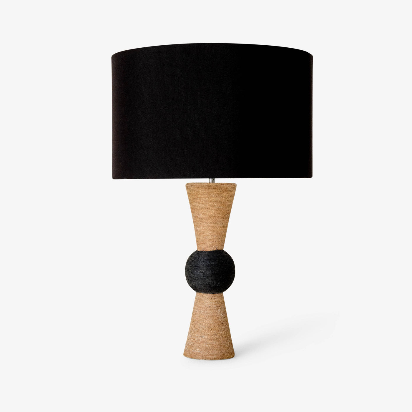 Yoko Jute Table Lamp, Black - Beige 1