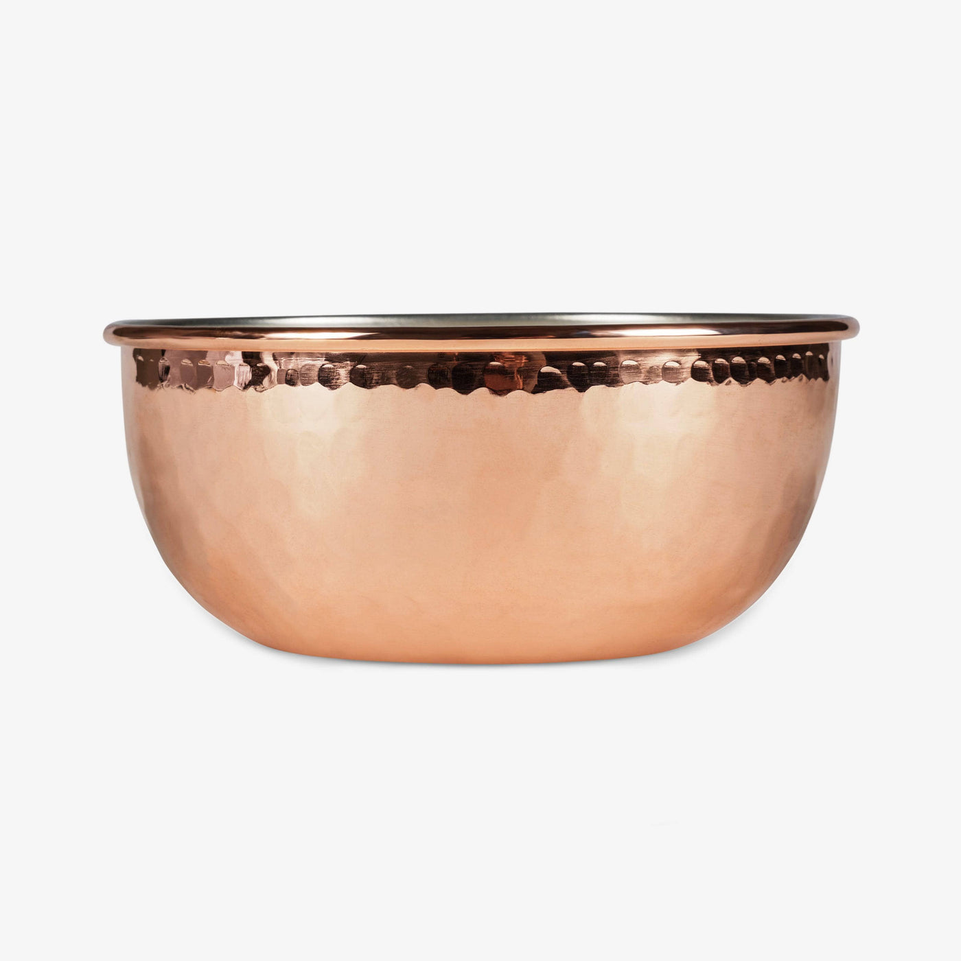 Penny Hammered Copper Bowl 1