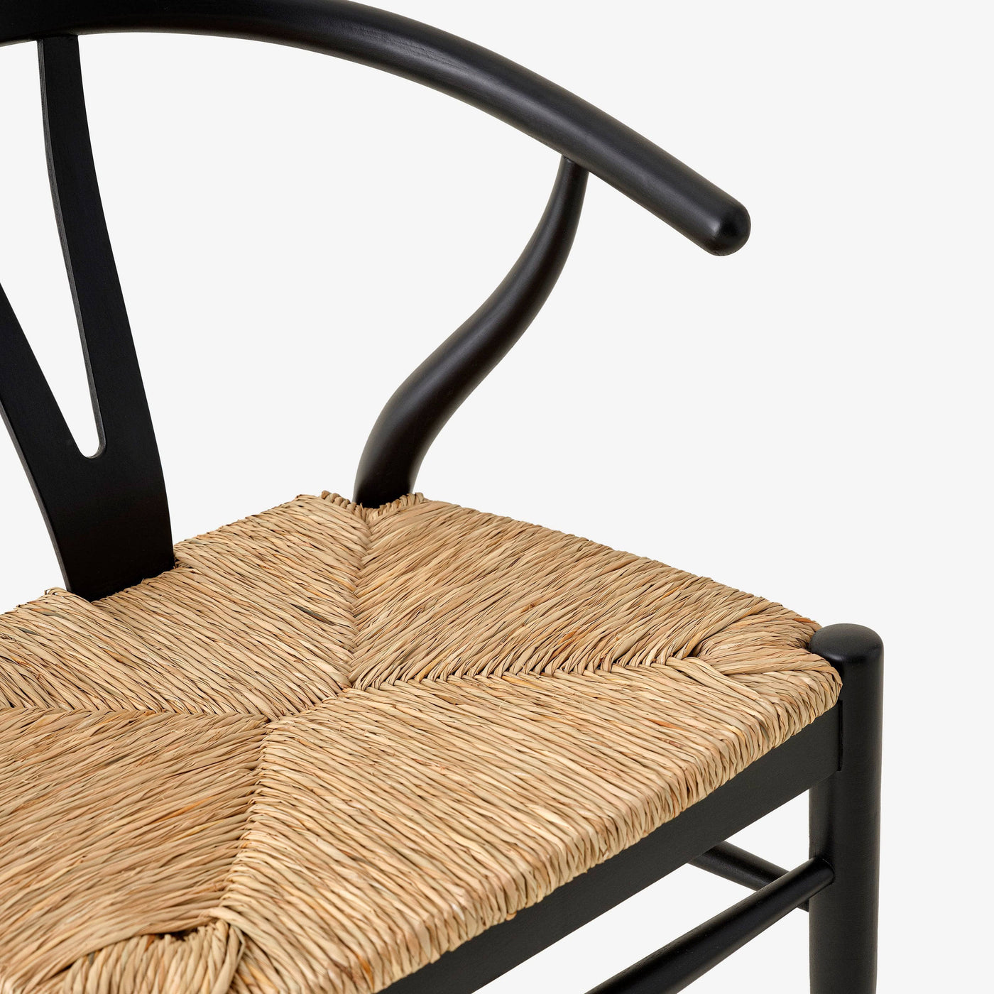 Roma Wooden Wishbone Chair, Black 3