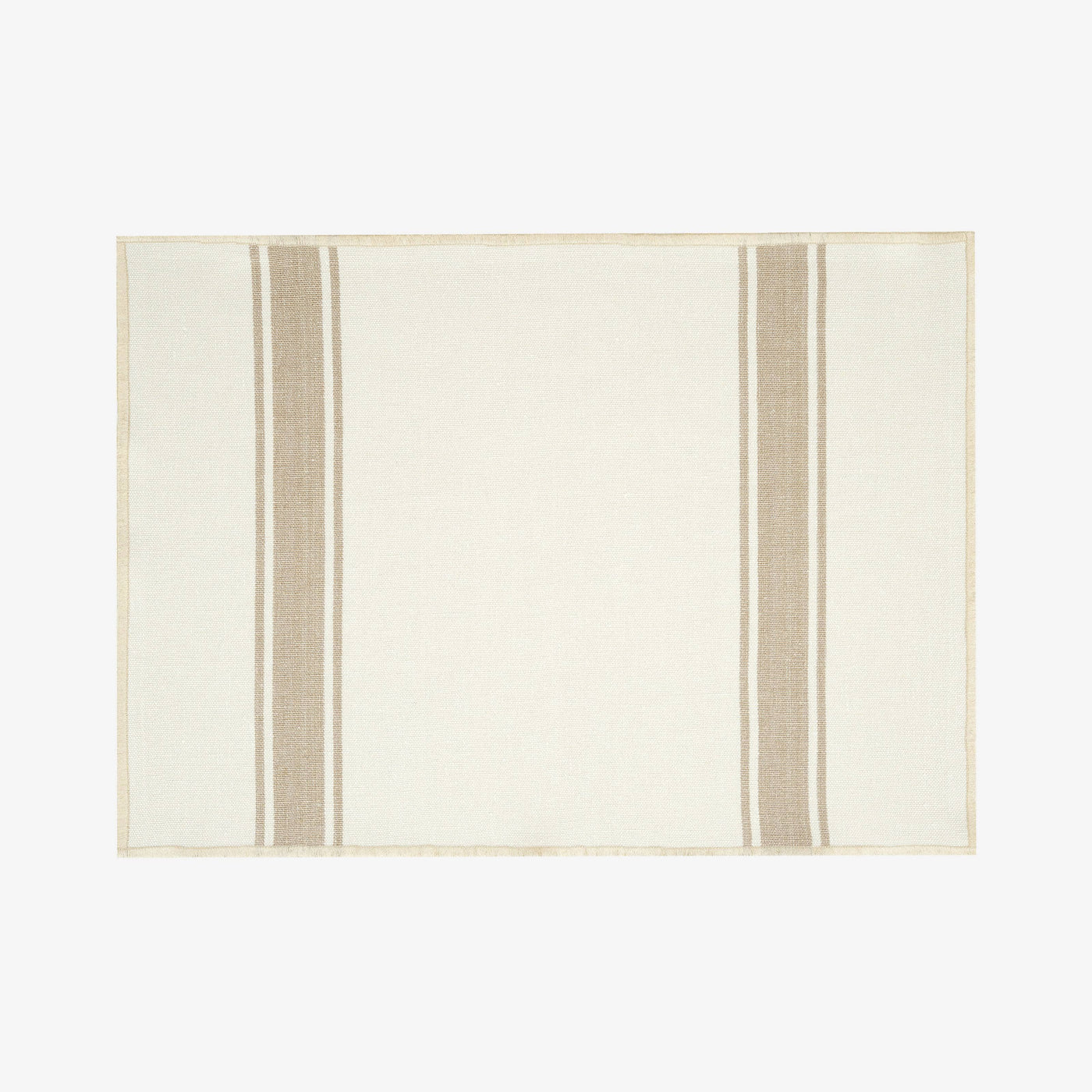 Mary Set of 2 Striped Placemats, Natural - Beige, 35x46 cm 1