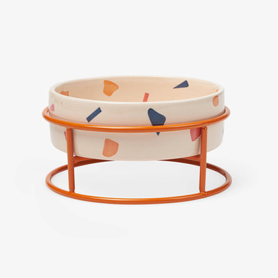 Ceramic Pet Bowl, Orange 1