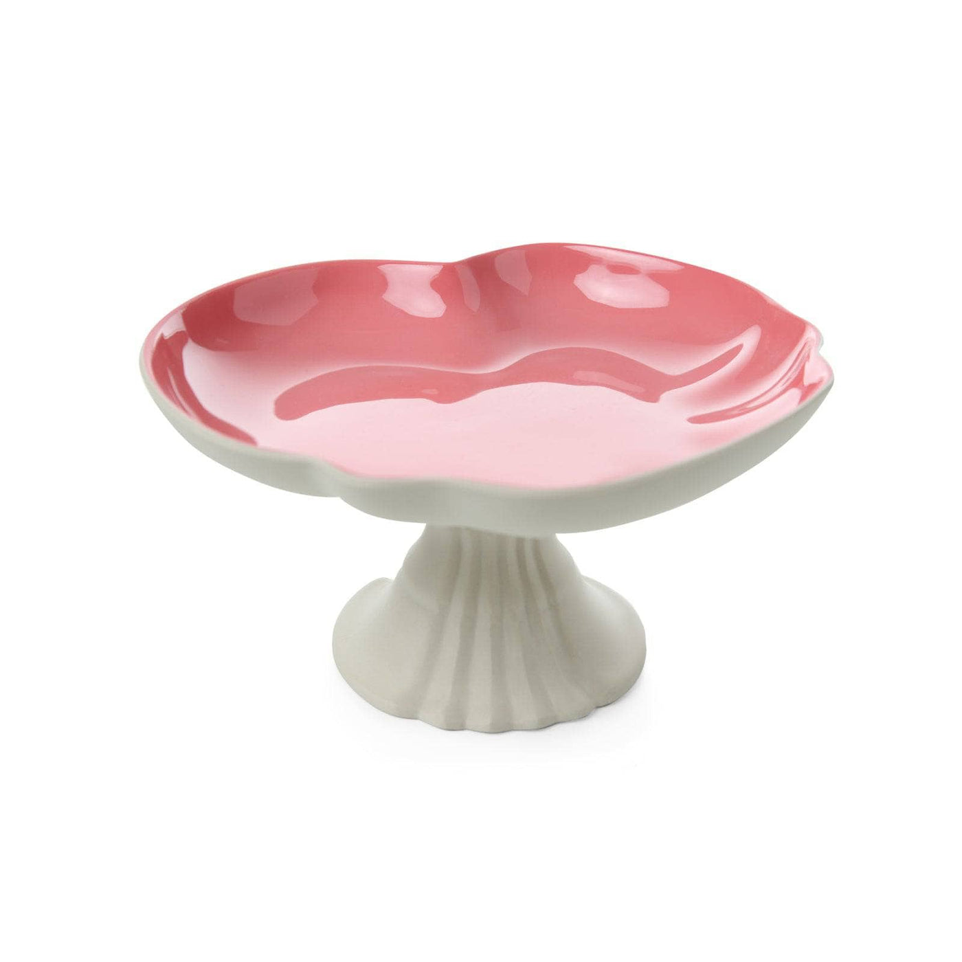 Venus Footed Serving Platter, Beige - Coral Stands & Serving Platters sazy.com