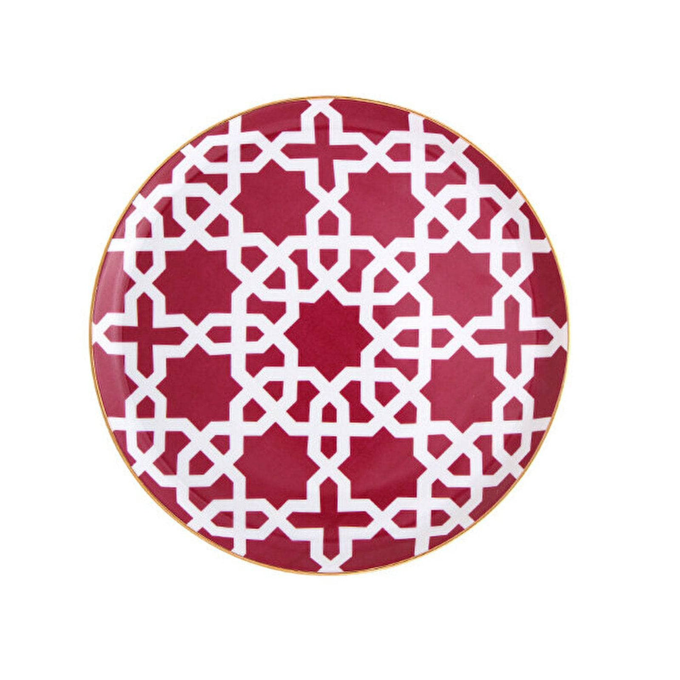 Morocco Set of 6 Side Plates, Fuchsia, 20 cm 1