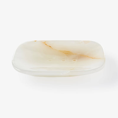 Marble Rectangular Soap Dish, Natural, 10x7.5 cm 1