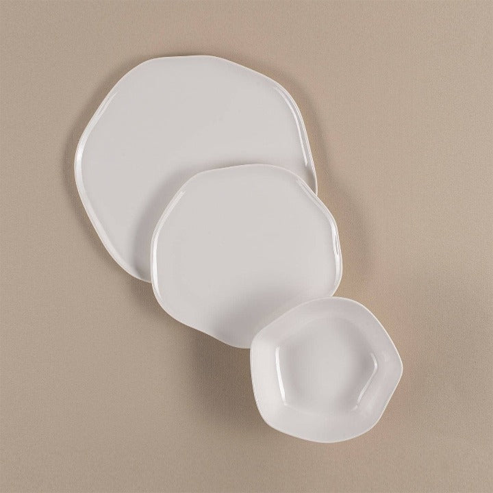 Alumilite Set of 6 Pasta Bowls, Creme, 21 cm Plates sazy.com