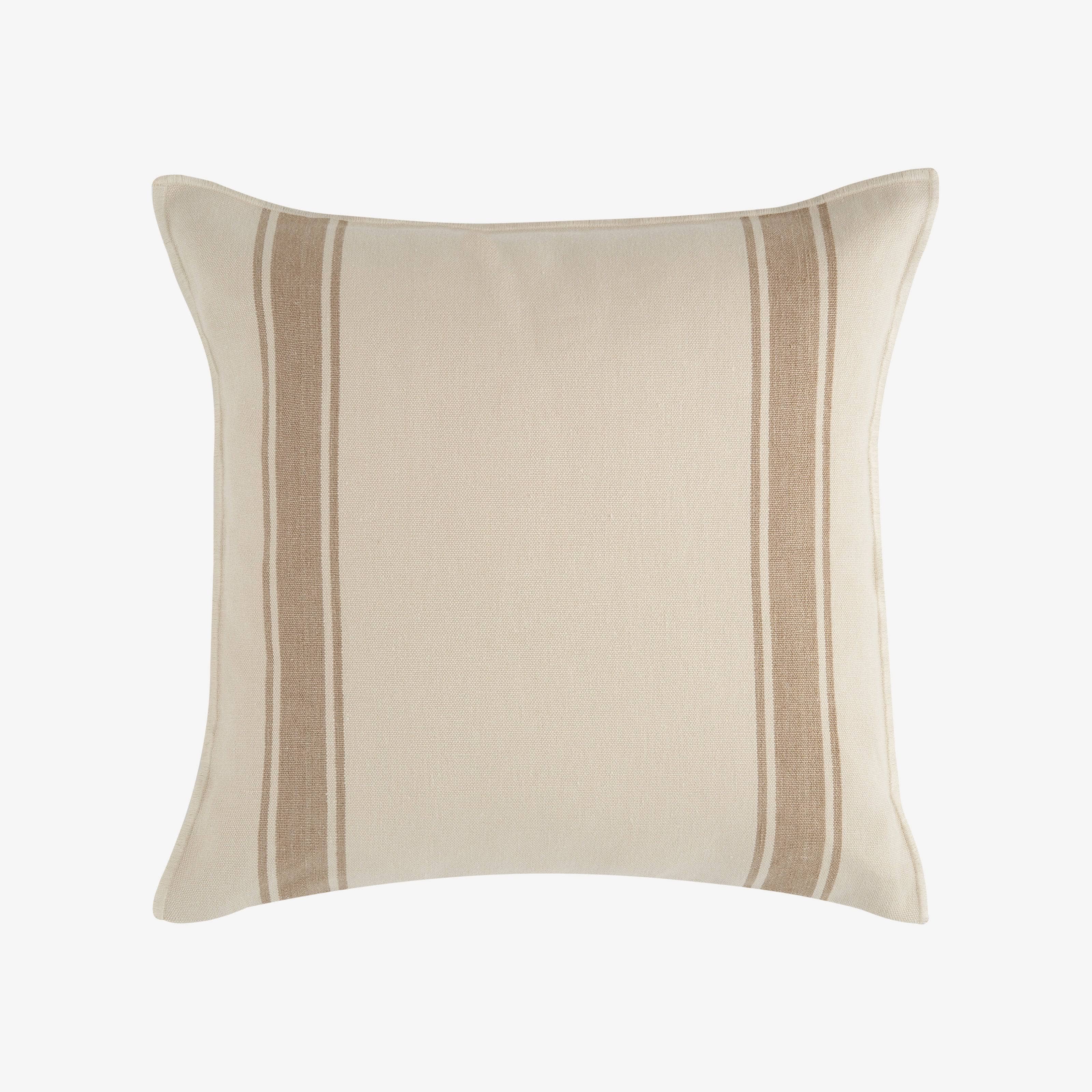 Lido Striped Linen Cushion Cover, Natural - Beige, 45x45 cm - 1