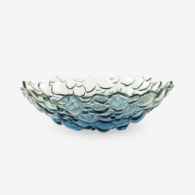 Bombolla Deep Sea Bed Decorative Glass Bowl, Blue - Sage Decorative Accessories sazy.com