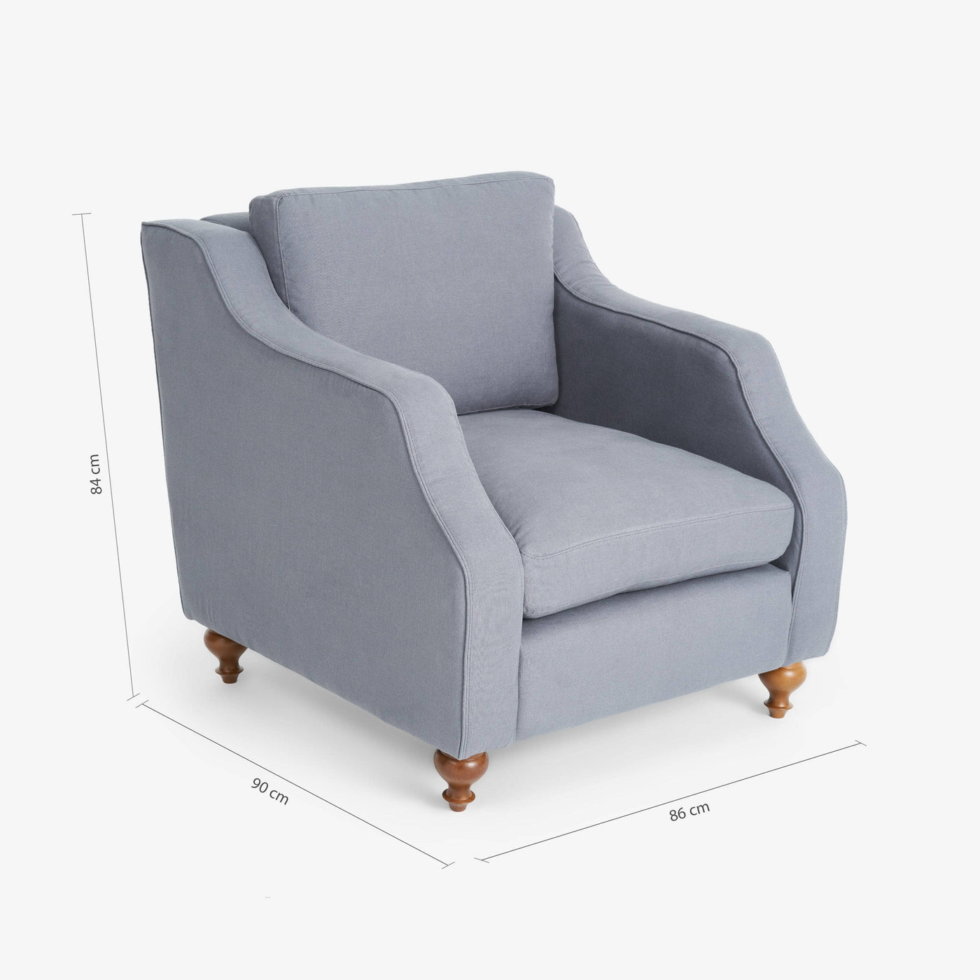 Klimt Linen Armchair, Grey - 3 (1)