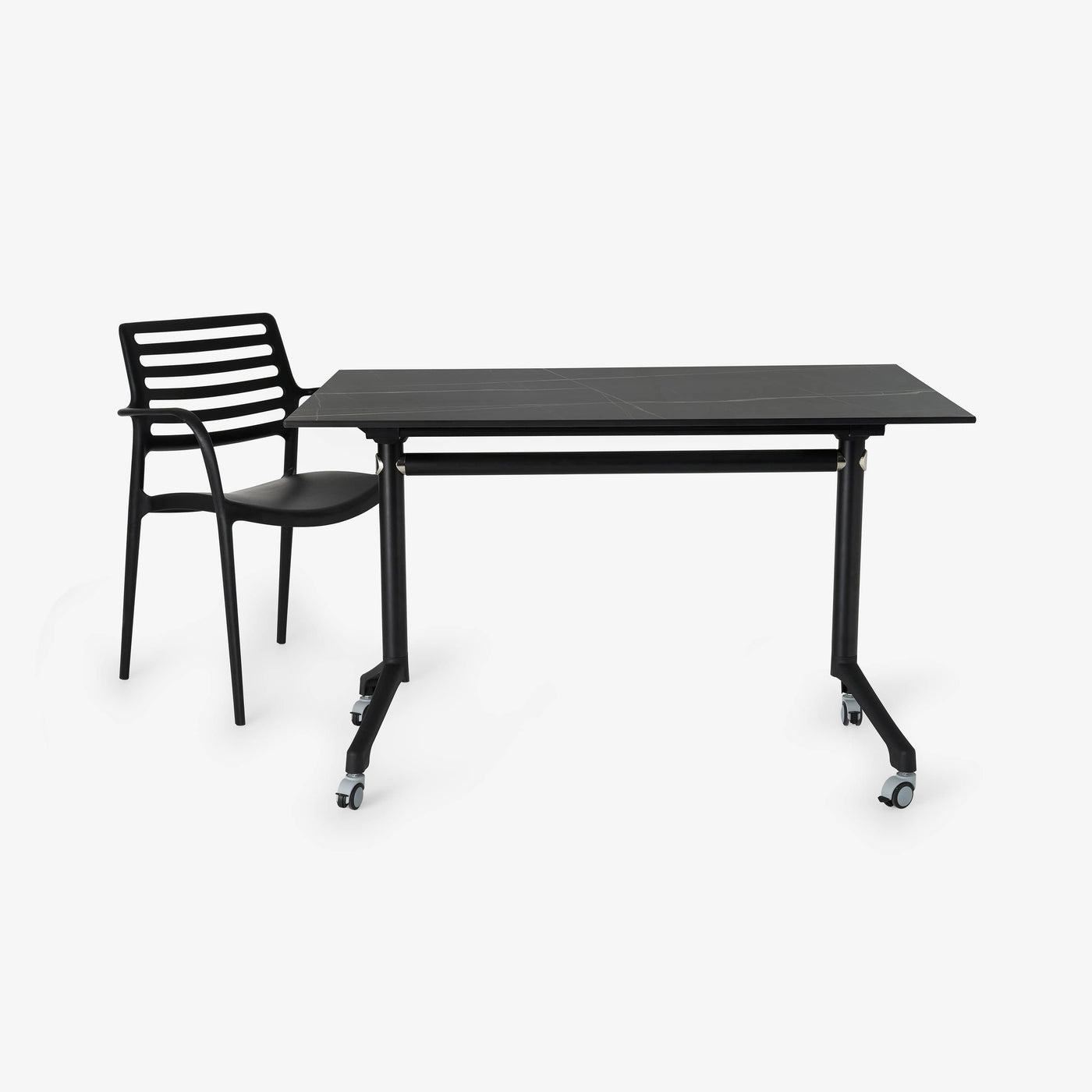 Marty Foldable Table , Black 2