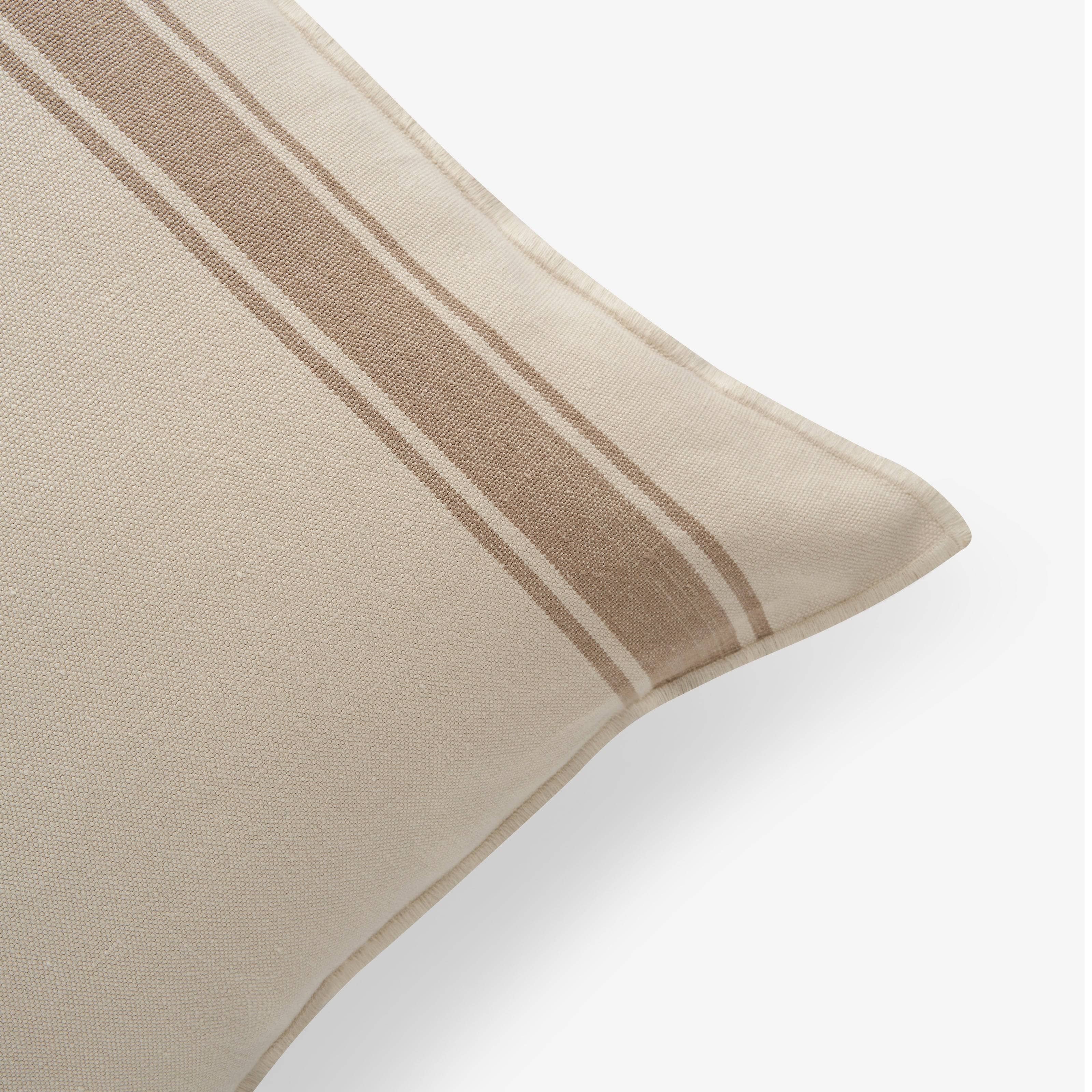 Lido Striped Linen Cushion Cover, Natural - Beige, 45x45 cm - 4