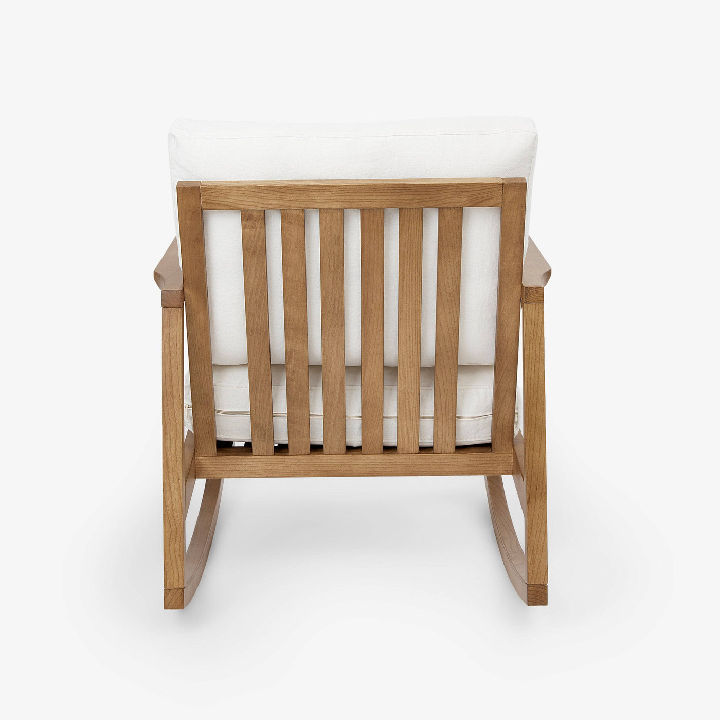 Rocky Beech - Linen Rocking Chair, White Armchairs sazy.com