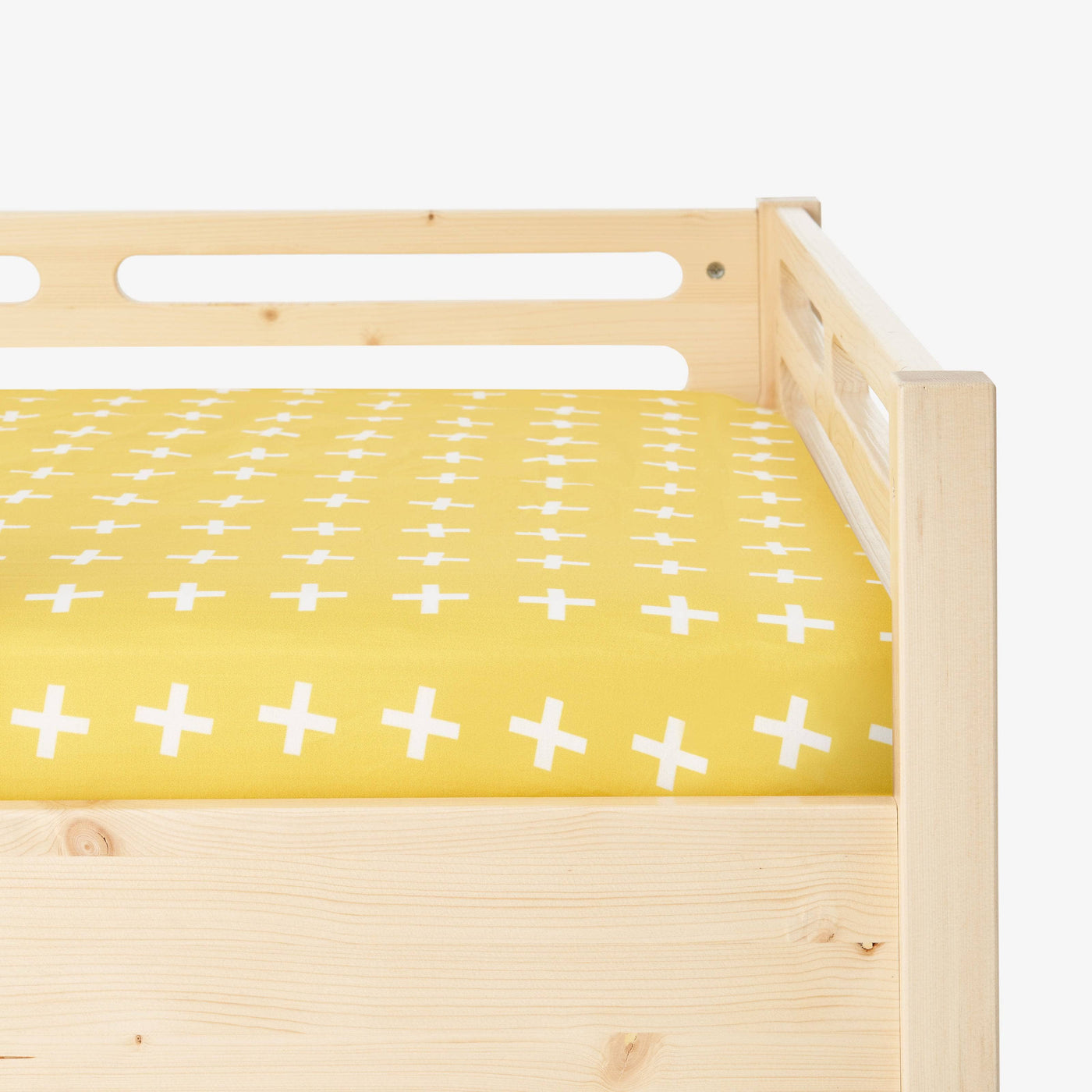 Notebook Fitted Sheet, Yellow - White, 90x190 cm 1