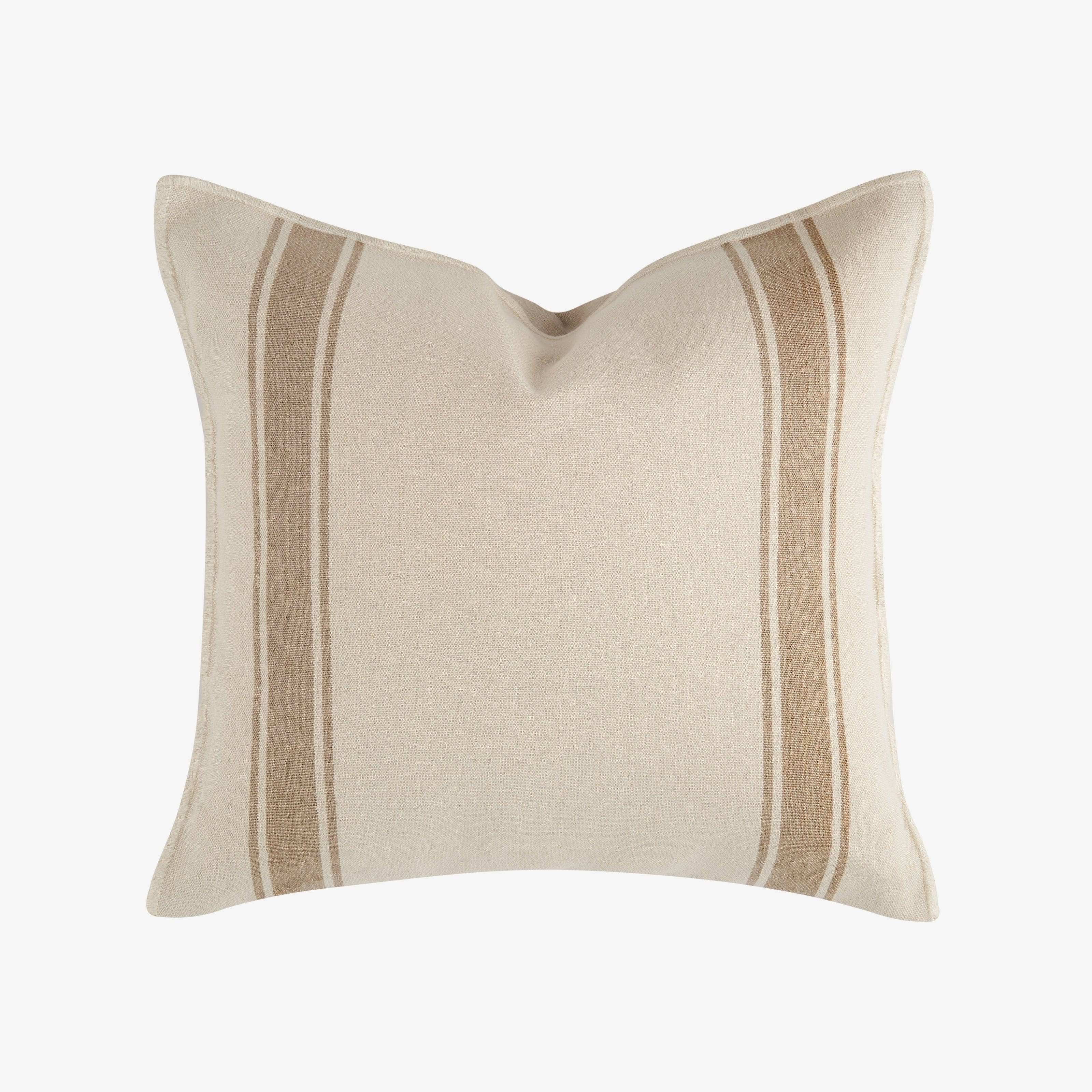 Lido Striped Linen Cushion Cover, Natural - Beige, 45x45 cm - 3