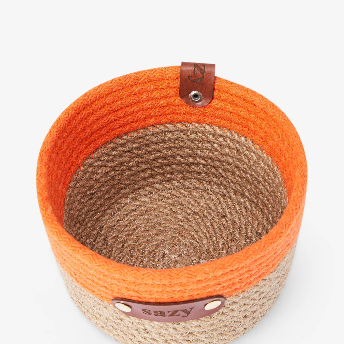 Set of 3 Baskets, Natural - Orange 10