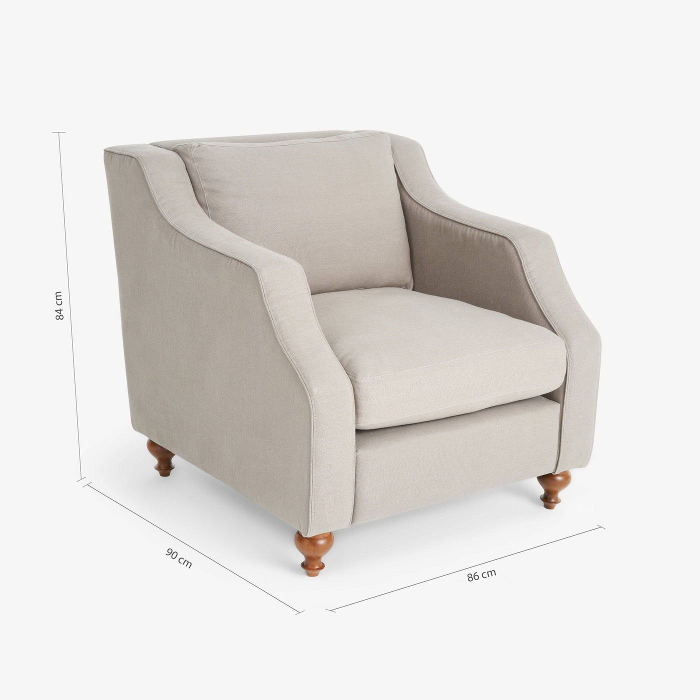Klimt Linen Armchair, Mink - 2