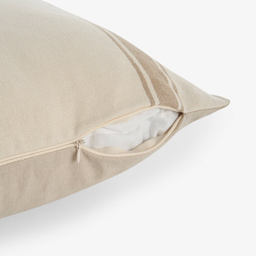 Lido Striped Linen Cushion Cover, Natural - Beige, 45x45 cm - 5