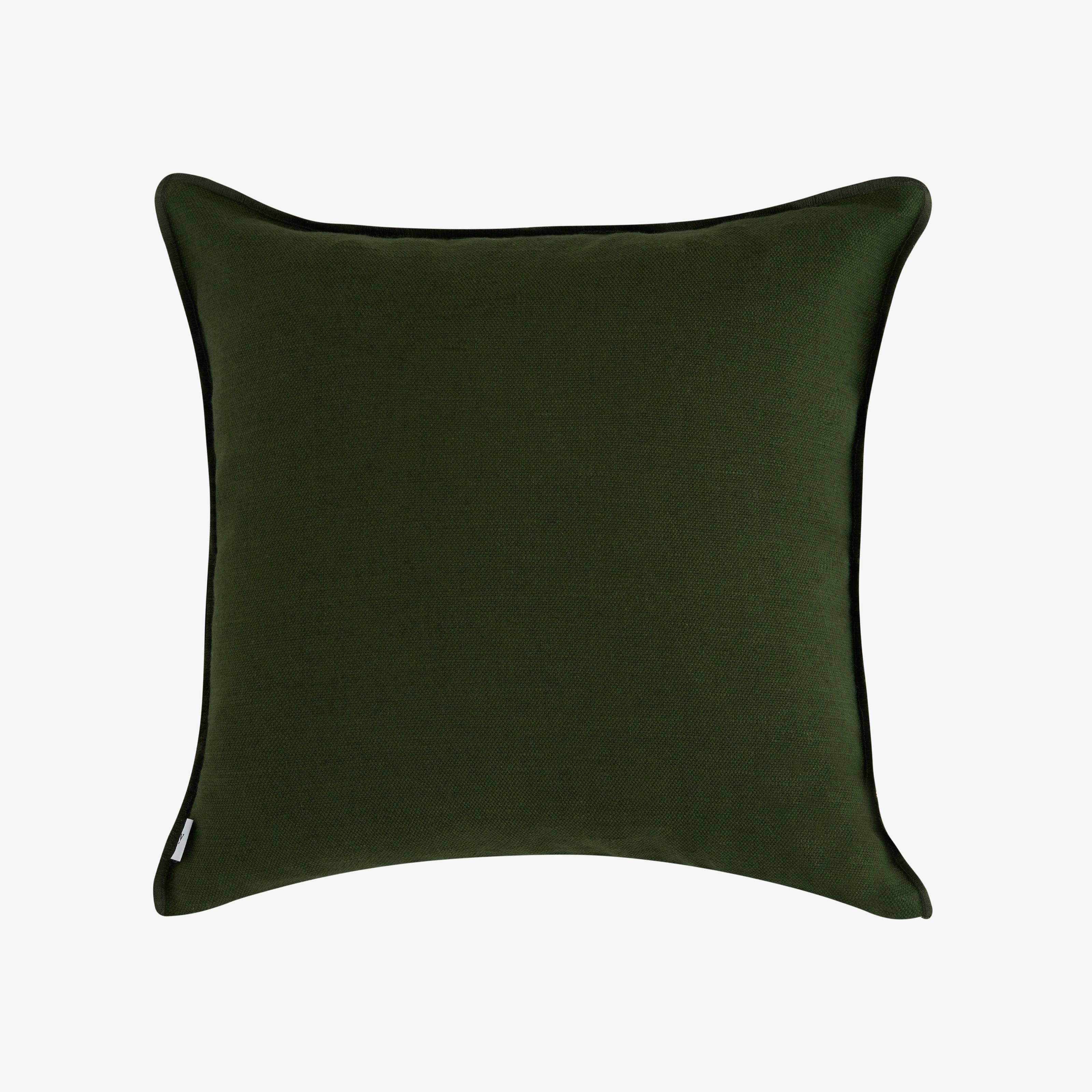 Lido Striped Linen Cushion Cover, Natural - Green, 45x45 cm - 2