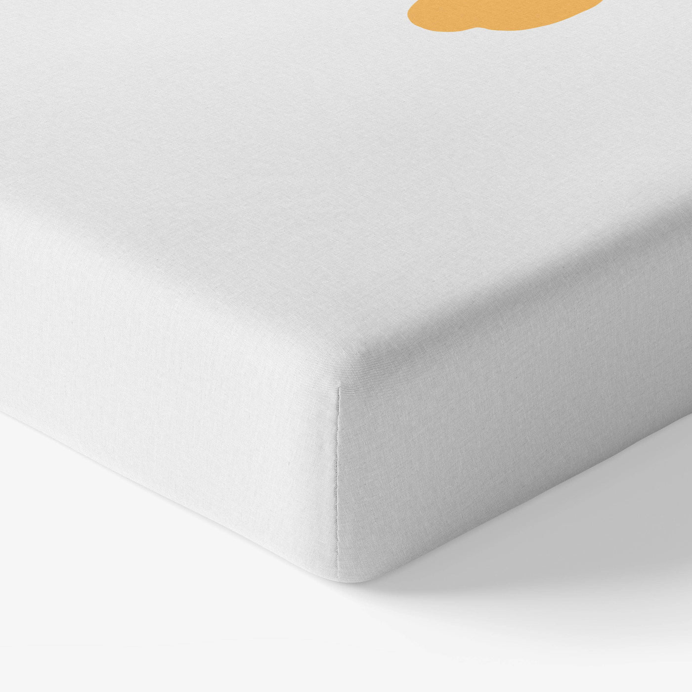 Bird Fitted Sheet, White - Orange, 90x190 cm 3