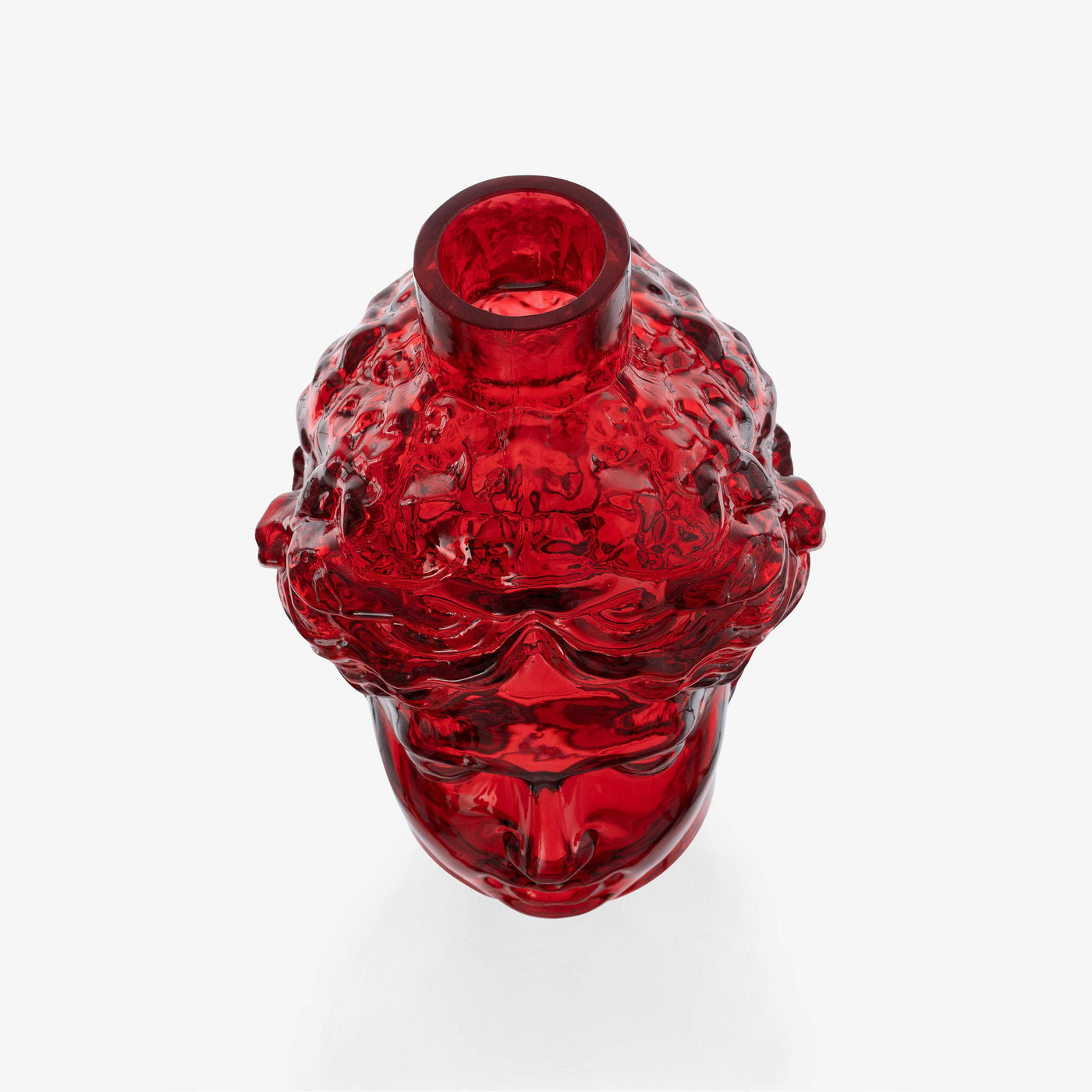 Tyche Glass Head Vase, Red Vases sazy.com