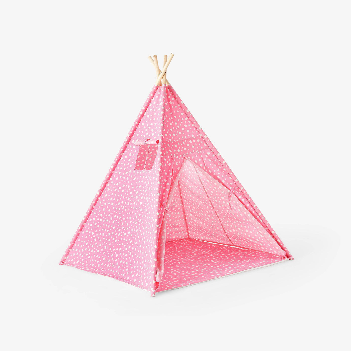 Teepee Play Tent, Pink, 115x115x160 cm - 1
