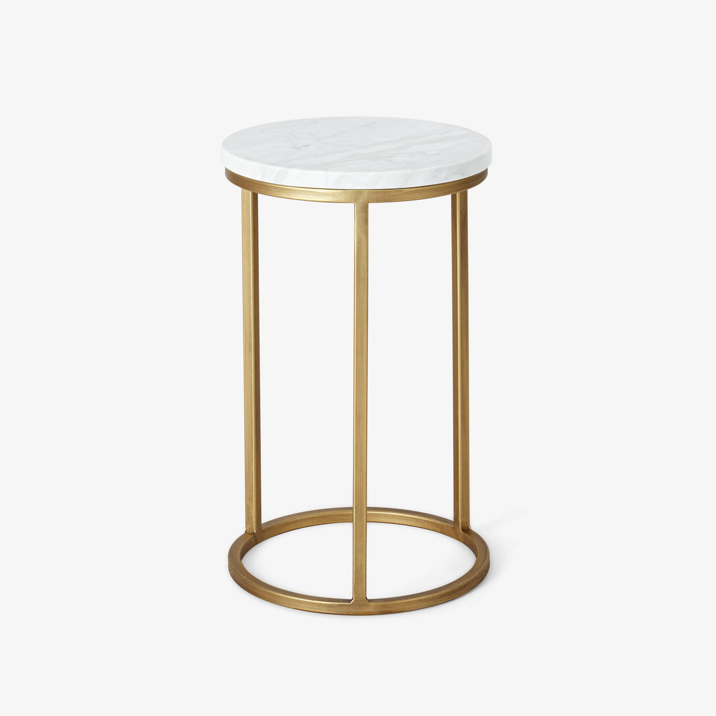 Carrara Marble - Metal Nesting Coffee Tables, Gold, Set - 7