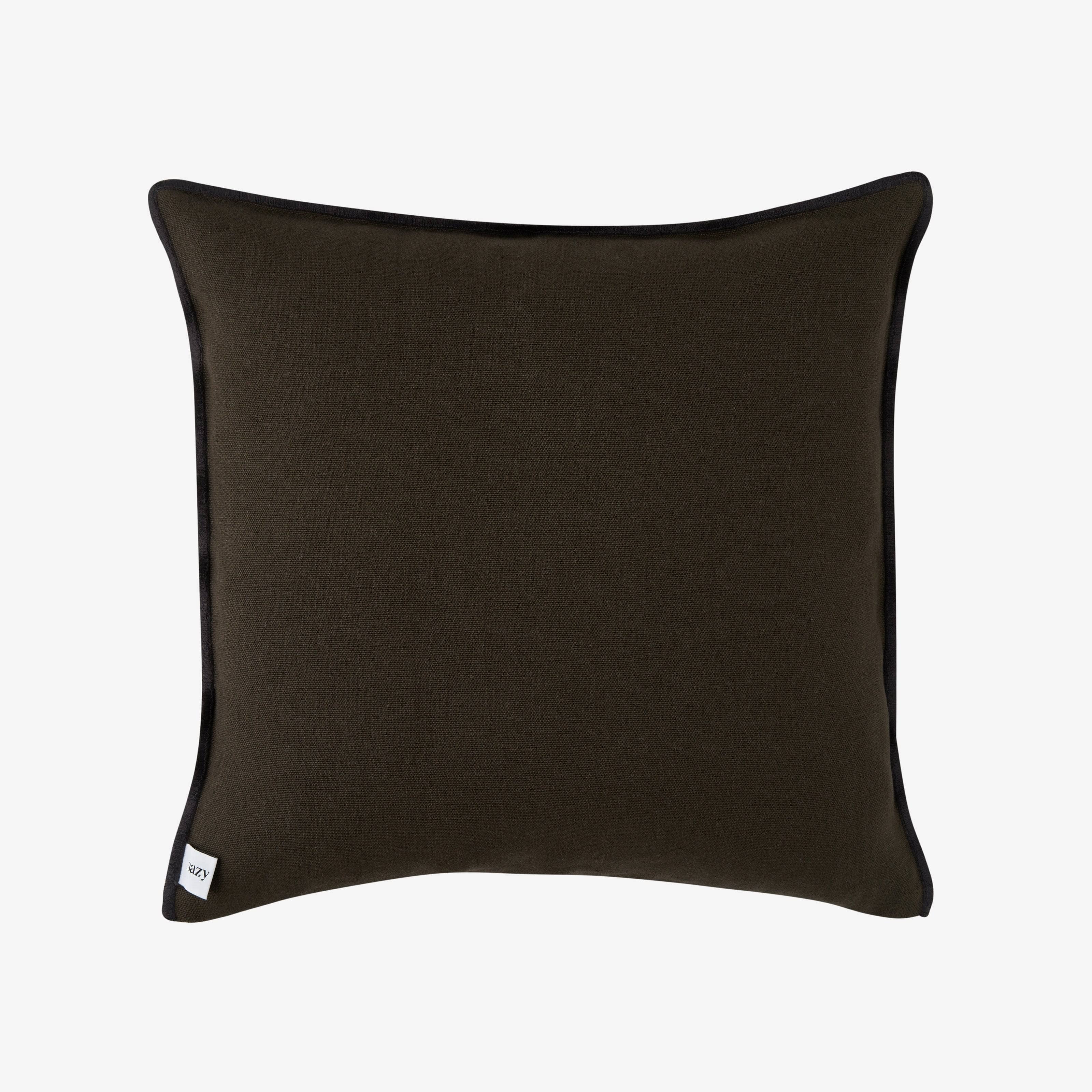 Lido Striped Linen Cushion Cover, Natural - Black, 45x45 cm - 2