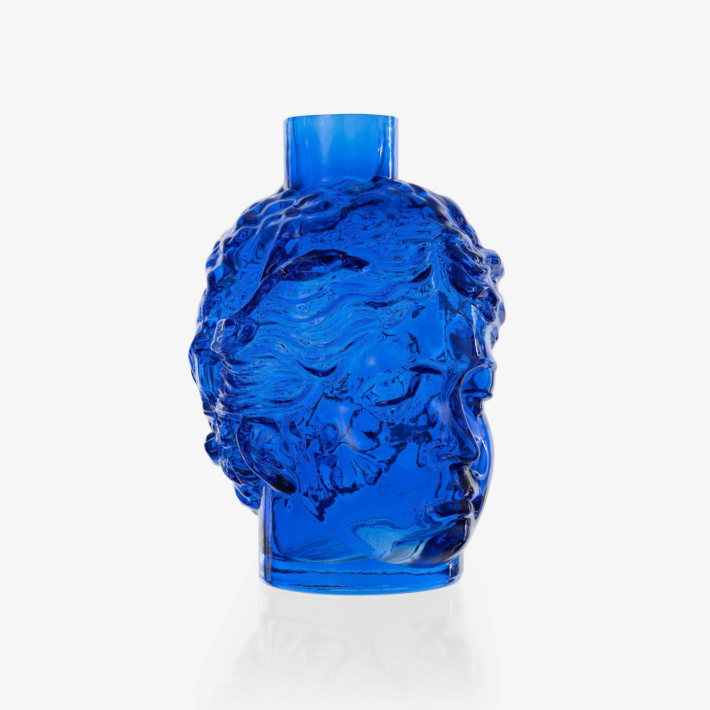 Tyche Glass Head Vase, Blue Vases sazy.com