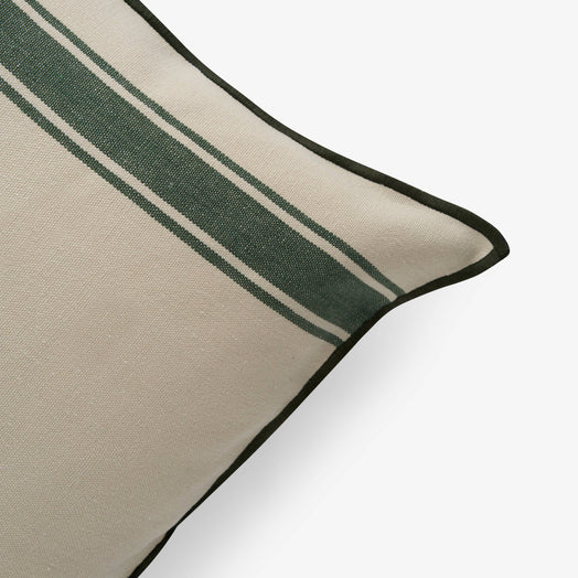 Lido Striped Linen Cushion Cover, Natural - Green, 45x45 cm - 4