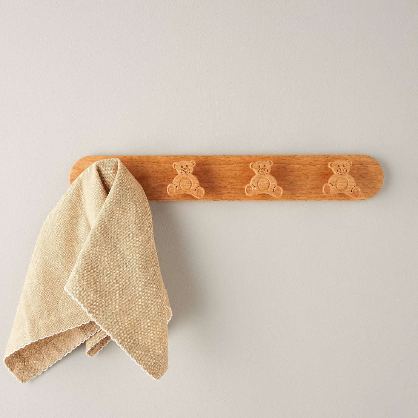 Teddy Coat Hanger, Brown, 41x6x3.4 cm - 2