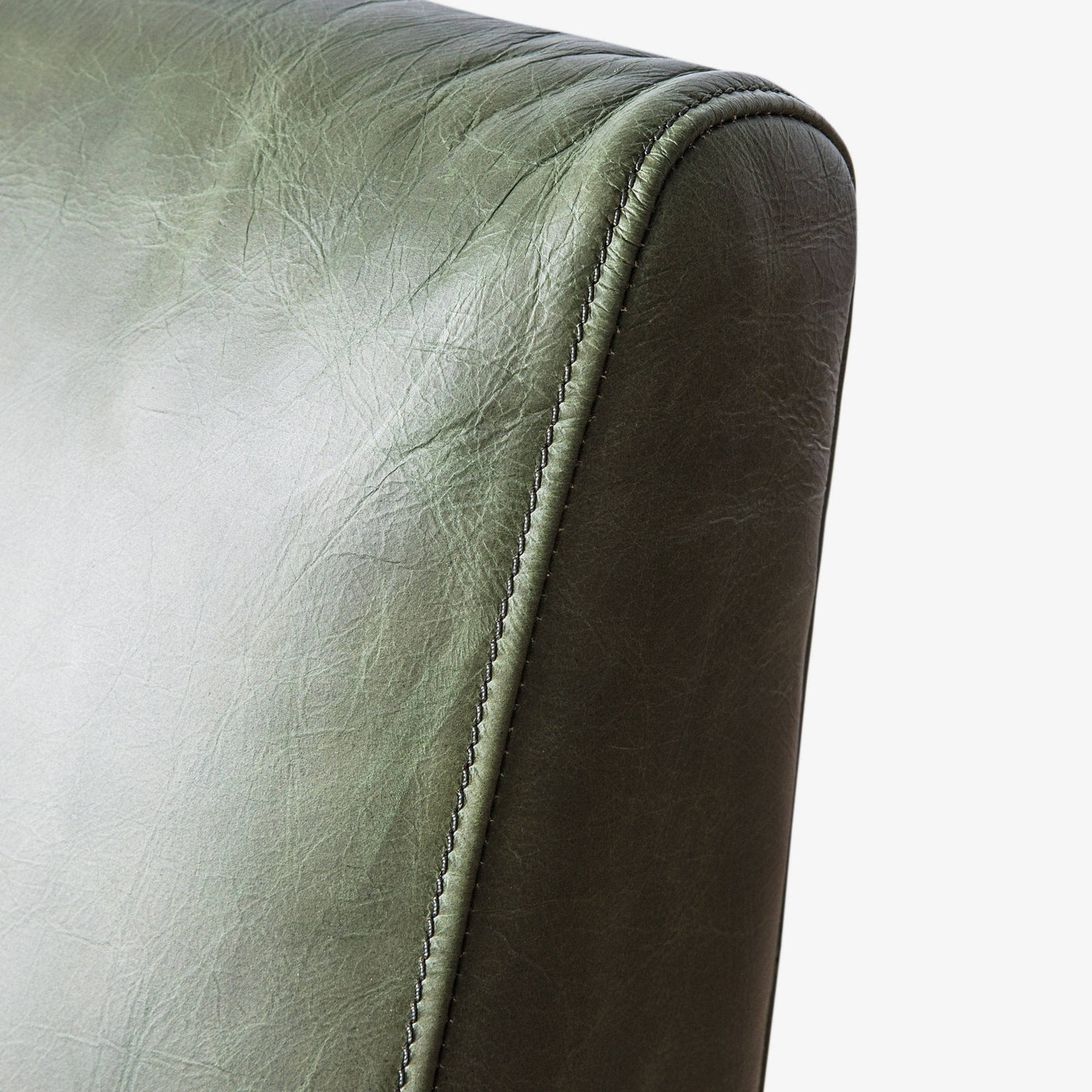 Neyland 2 Seater Leather Sofa, Green - 6